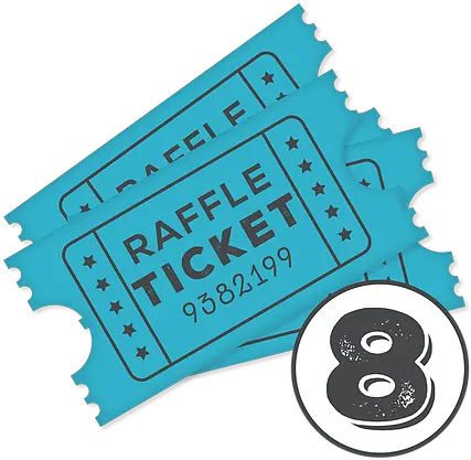 Raffle Ticket 8 Label Png Raffle Tickets Png