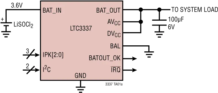Ltc3337 Datasheet And Product Info Analog Devices Vertical Png Battery Discharge Icon