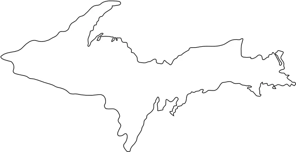 Outline Of Upper Peninsula Printable Michigan Upper Peninsula Outline Png Michigan Outline Png