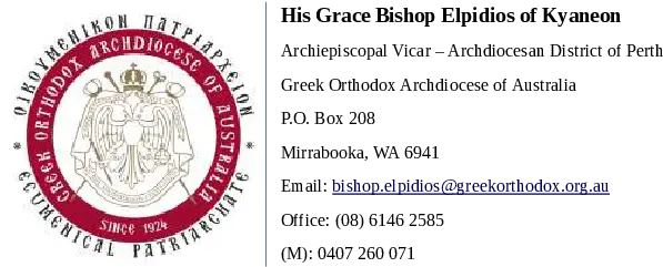 Christmas Message From His Grace Bishop Elpidios Of Kyaneon Language Png St. Nektarios Icon