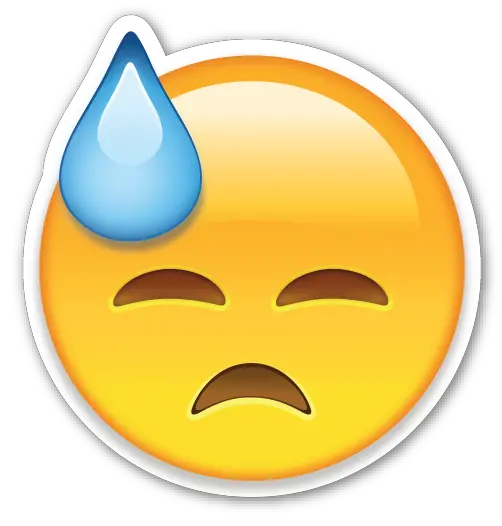Face With Cold Sweat Caritas Png De Whatsapp Sweat Emoji Png