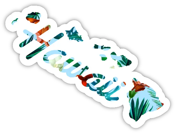 Tropical Print Hawaiian Islands Horizontal Png Hawaiian Islands Png