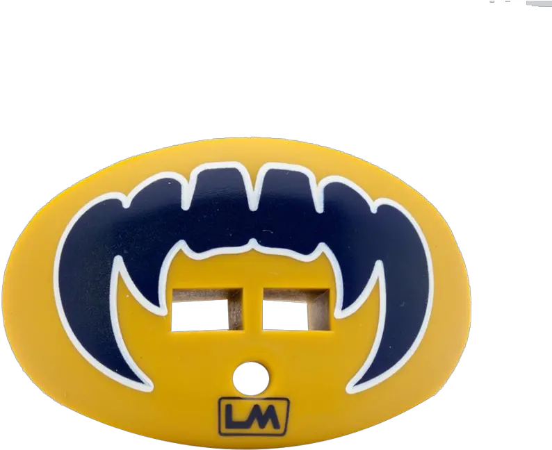 Vampire Fangs Gold Navy Blue Football Loudmouthguards Lip Protector Mouthguard Png Fangs Png