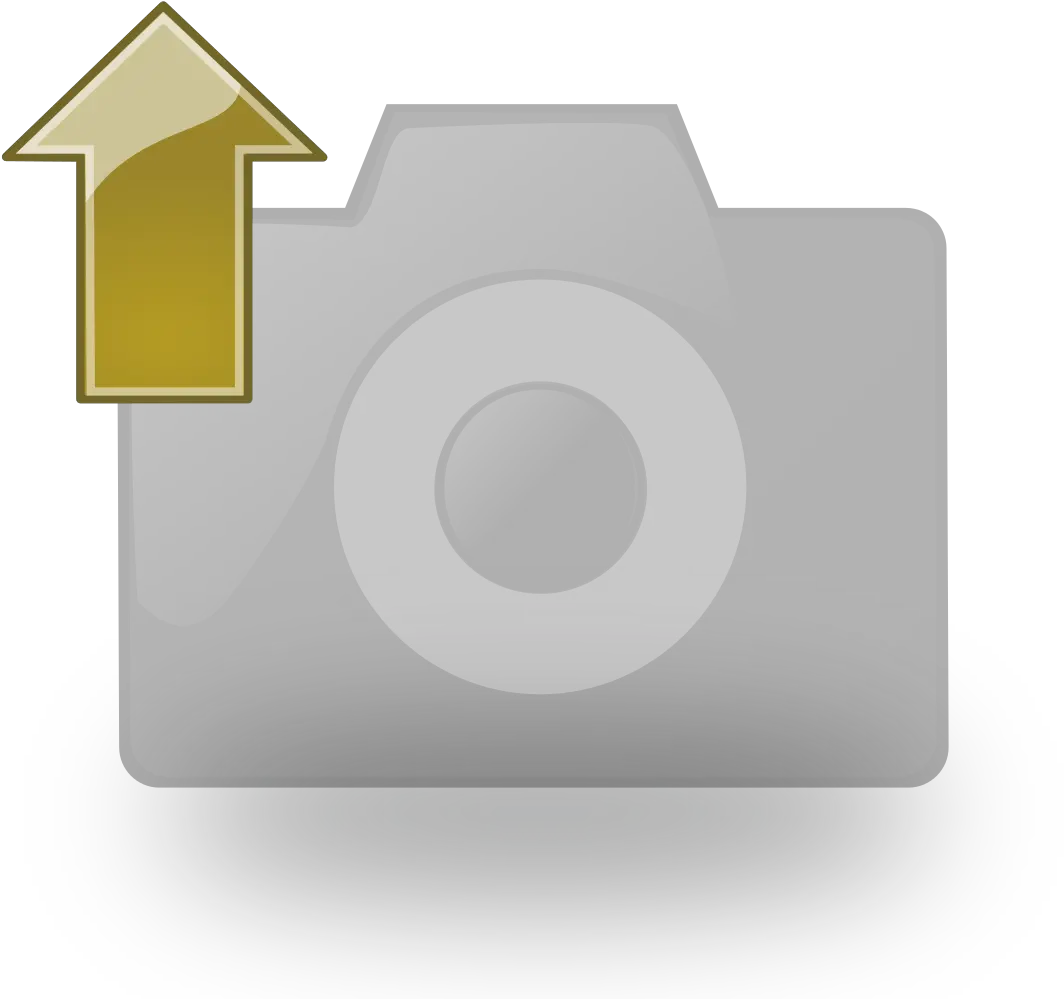 Yellow Upload Arrow Camera Upload Png Upload Photo Icon