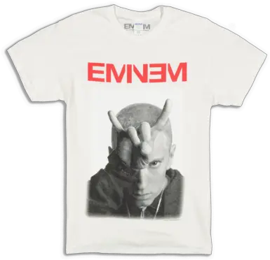 Eminem Devil Horns Tee White Eminem Cornos Png Eminem Png