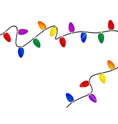 Christmas Lights Png Blue White