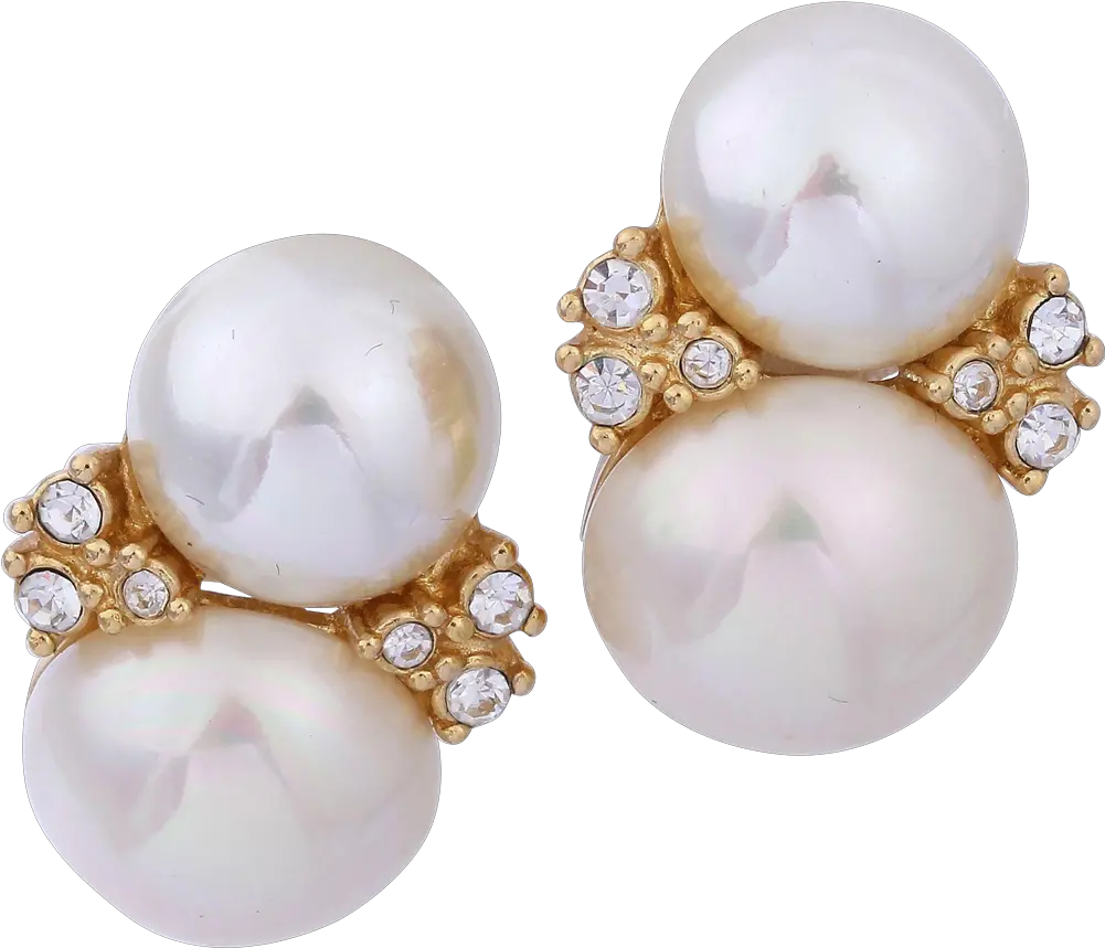 Christian Dior Double Pearl Earrings Solid Png Cd Icon Dior Onyx Necklace