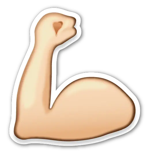 Arm Trasnaprent Emoji Transparent Png Brazo Fuerte Emoji Png Muscle Emoji Png