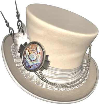 White Steampunk Sombrero De Copa Moda White Steampunk Hat Png Sombrero Hat Png