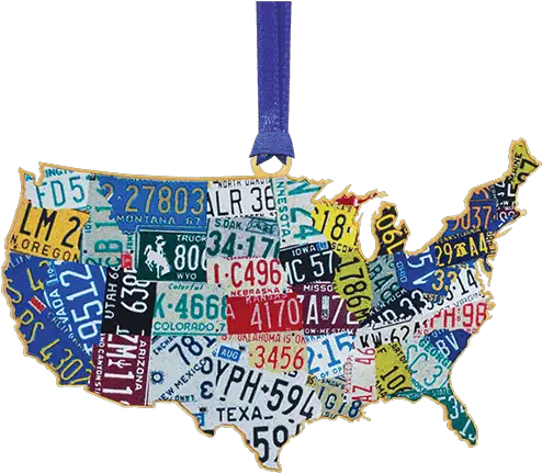 Usa License Plate Map Illustration Png Usa Map Png