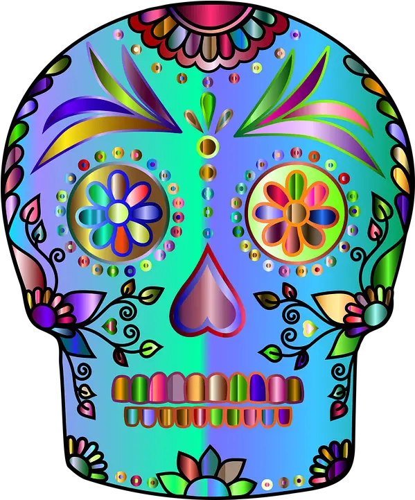 Sugar Skull Day Of The Dead Free Vector Graphic On Pixabay Dot Png Culture Icon Vector