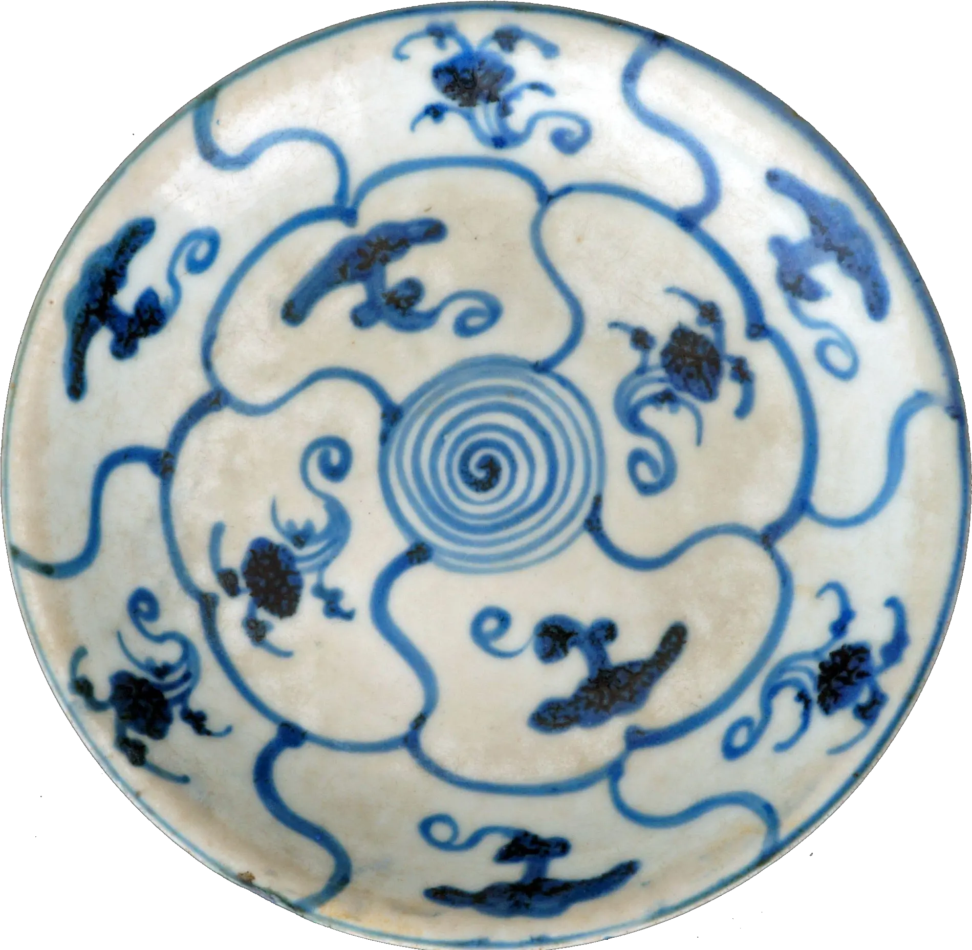 Download Hd Chinese Ming Porcelain Blue And White Dish With Design Of Ming Plate Png Dish Png