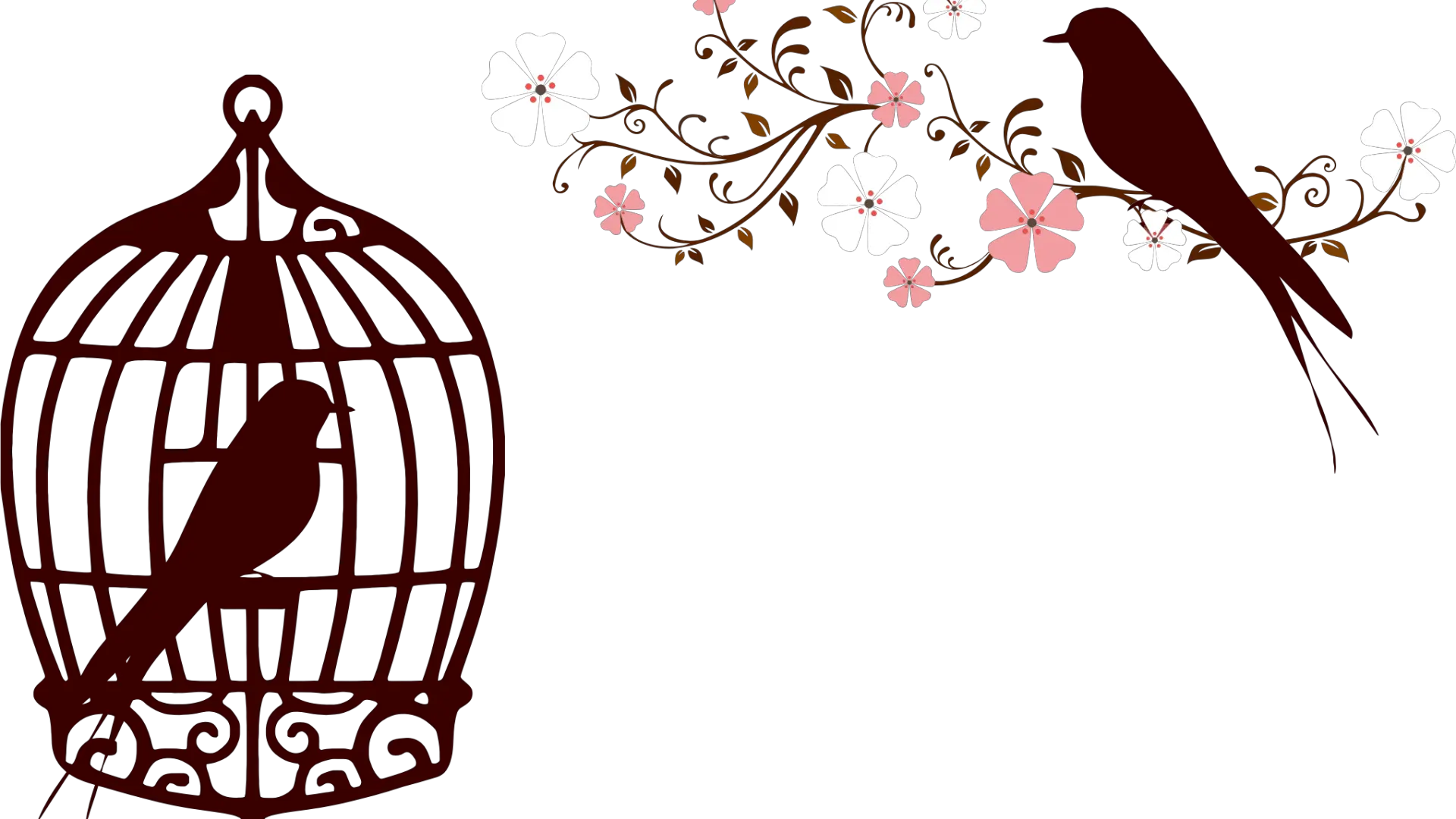 Floral Birds Silhouette No Background Free Svg Free Bird And Caged Bird Png Bird Silhouette Png png
