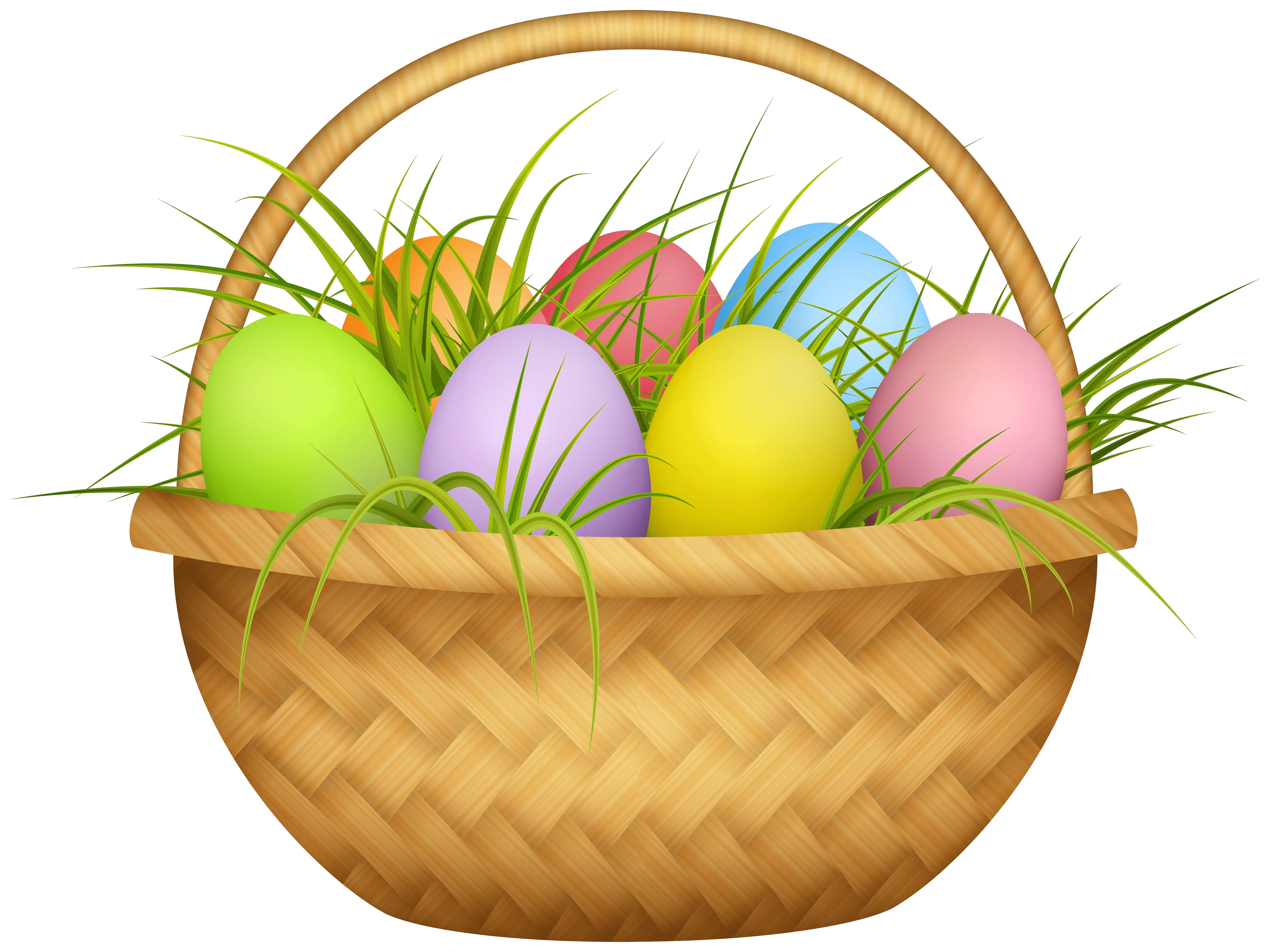 Easter Eggs Basket Transparent Easter Basket Transparent Background Png Easter Eggs Transparent Background png