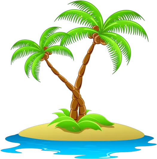 Island With Palm Trees Transparent Clipart Island Clipart Png Island Transparent