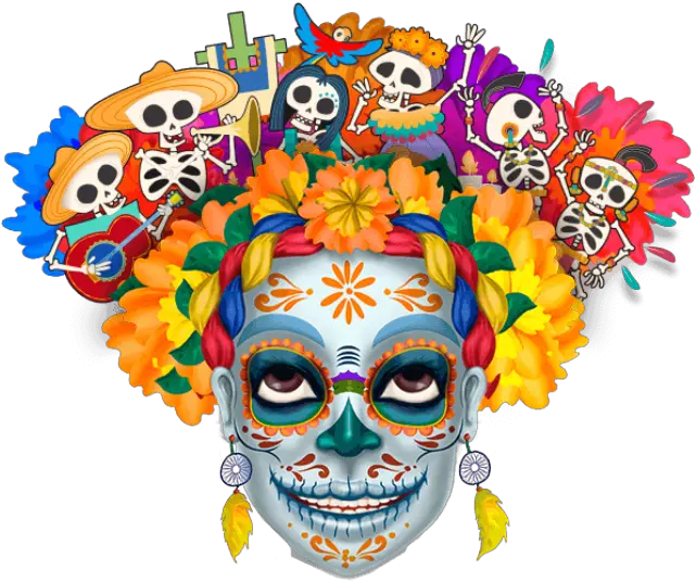 Tips Day Of The Dead Png Catrina Mexico Png