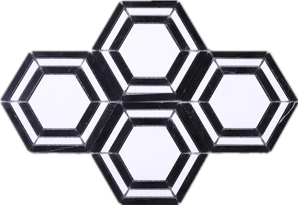 Black Png White Hexagon