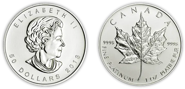 Download Hd Platinum Canadian Maple Leafs Canadian Platinum Coins Singapore Png Canadian Leaf Png