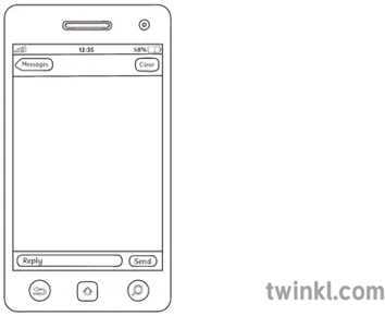 Cell Phone Screen Mobile Chat App Blank Ks2 Black And White Camera Phone Png Phone Screen Png png