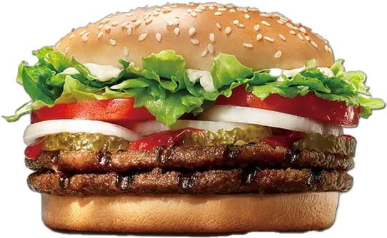 Junk Food Hamburger Png Double Whopper Burger King Cheeseburger Png