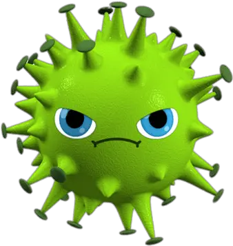 Cartoon Virus With Face Transparent Png Transparent Virus Cartoon Virus Png