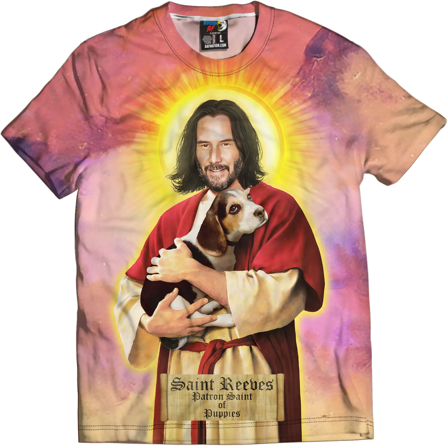 Saint Reeves Parody American Af Aaf Nation Saint Reeves Patron Saint Of Puppies Png Keanu Reeves Png