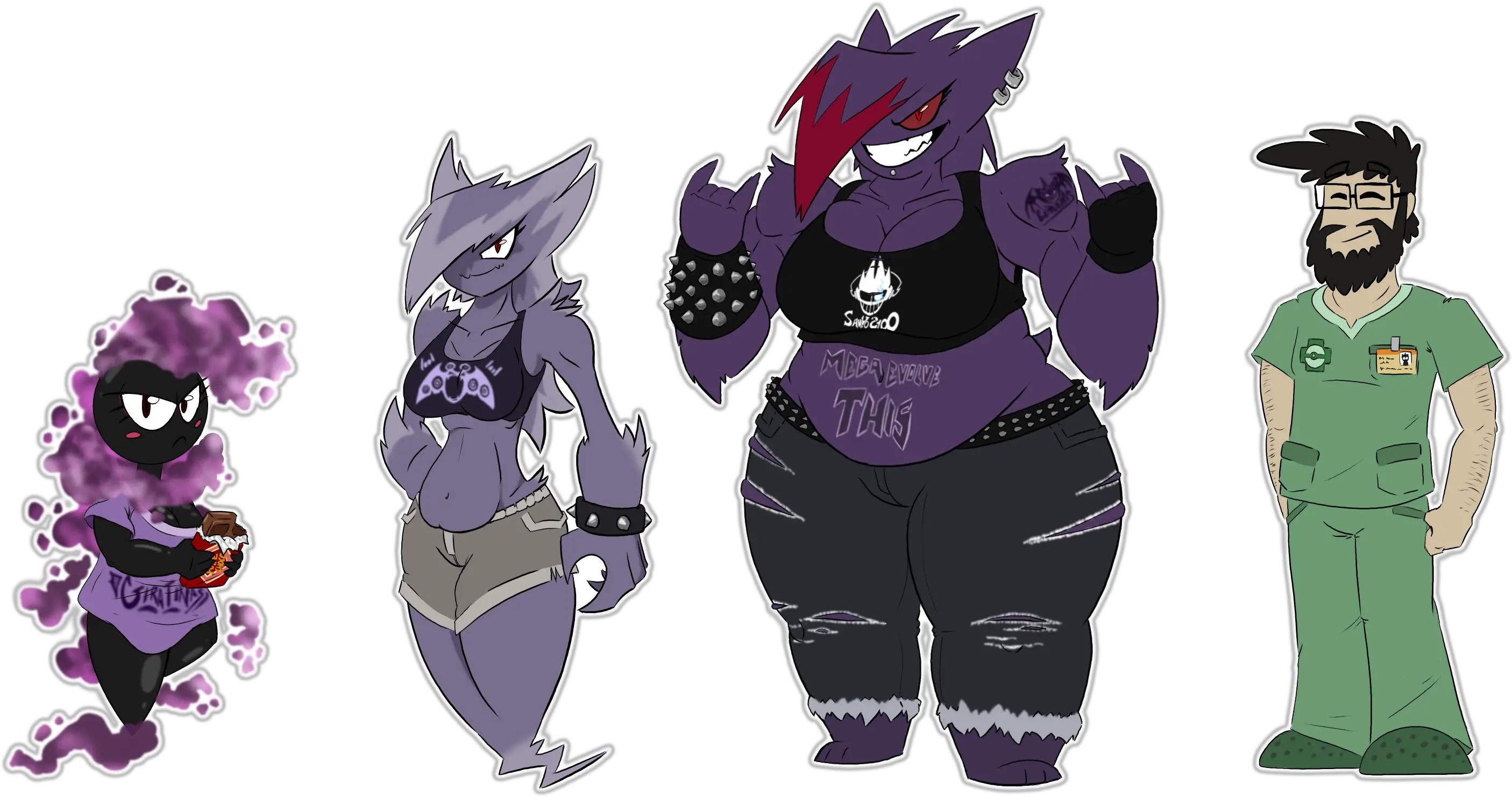 Gengar Evolution By Sanyo2100 Fur Affinity Dot Net Gengar Evolution Png Gengar Transparent