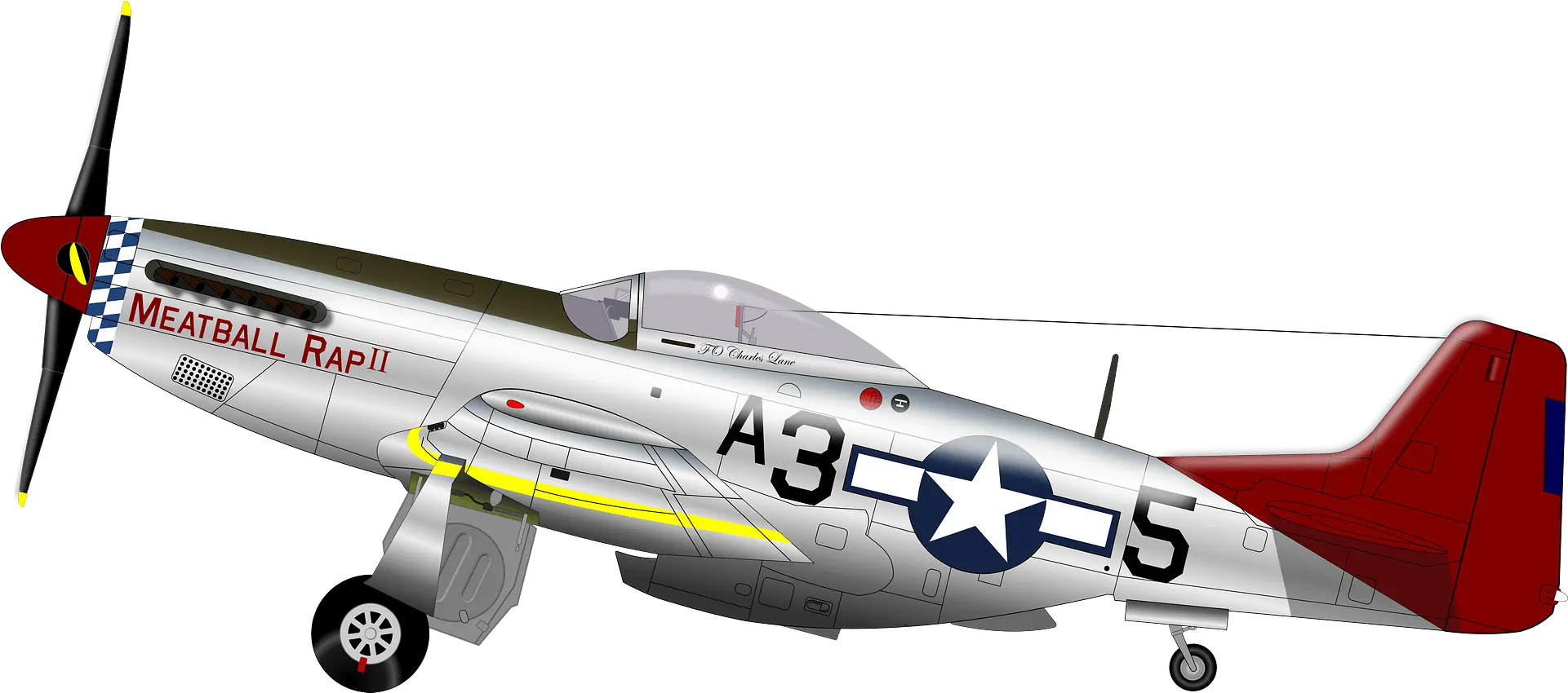 P 51 D 3 Red Tails Clipart P 51d Meatball Rap Ii Png Tails Transparent