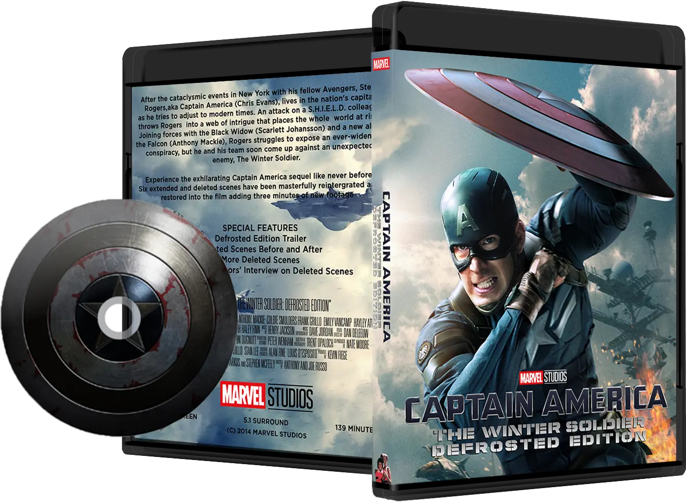 Captain America The Winter Solider Defrosted Edition Optical Disc Png Winter Soldier Transparent