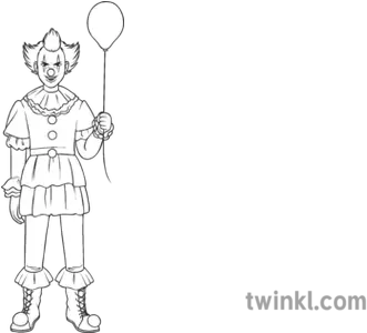 Pennywise English It Scary Clown Stephen King Literary Pennywise It Para Colorear Png Scary Clown Png
