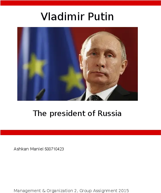 Doc Leadership Analysis Of Vladimir Putin Ashkan Maniei Putin On Democracy Png Putin Transparent