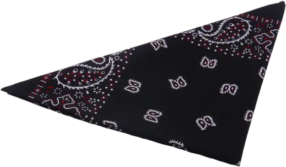 Bandana Paisley Black White Broadcloth Png Black Bandana Png