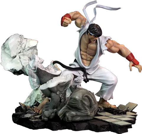 Street Fighter Ryu Diorama By Kinetiquettes Figurine Png Ryu Transparent