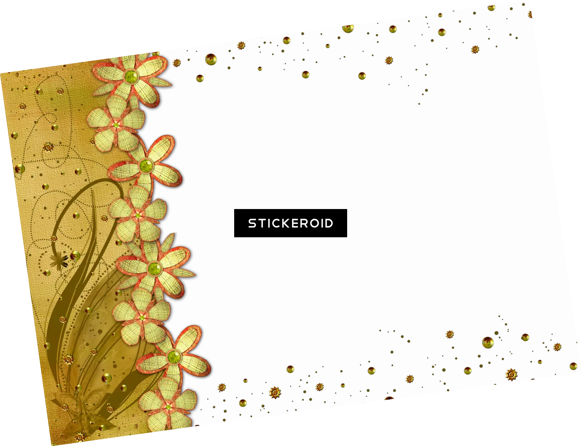 Download Gold Flower Frame Border Frames Gold Frame Png Transparent Background Frame Png Gold Frame Transparent png