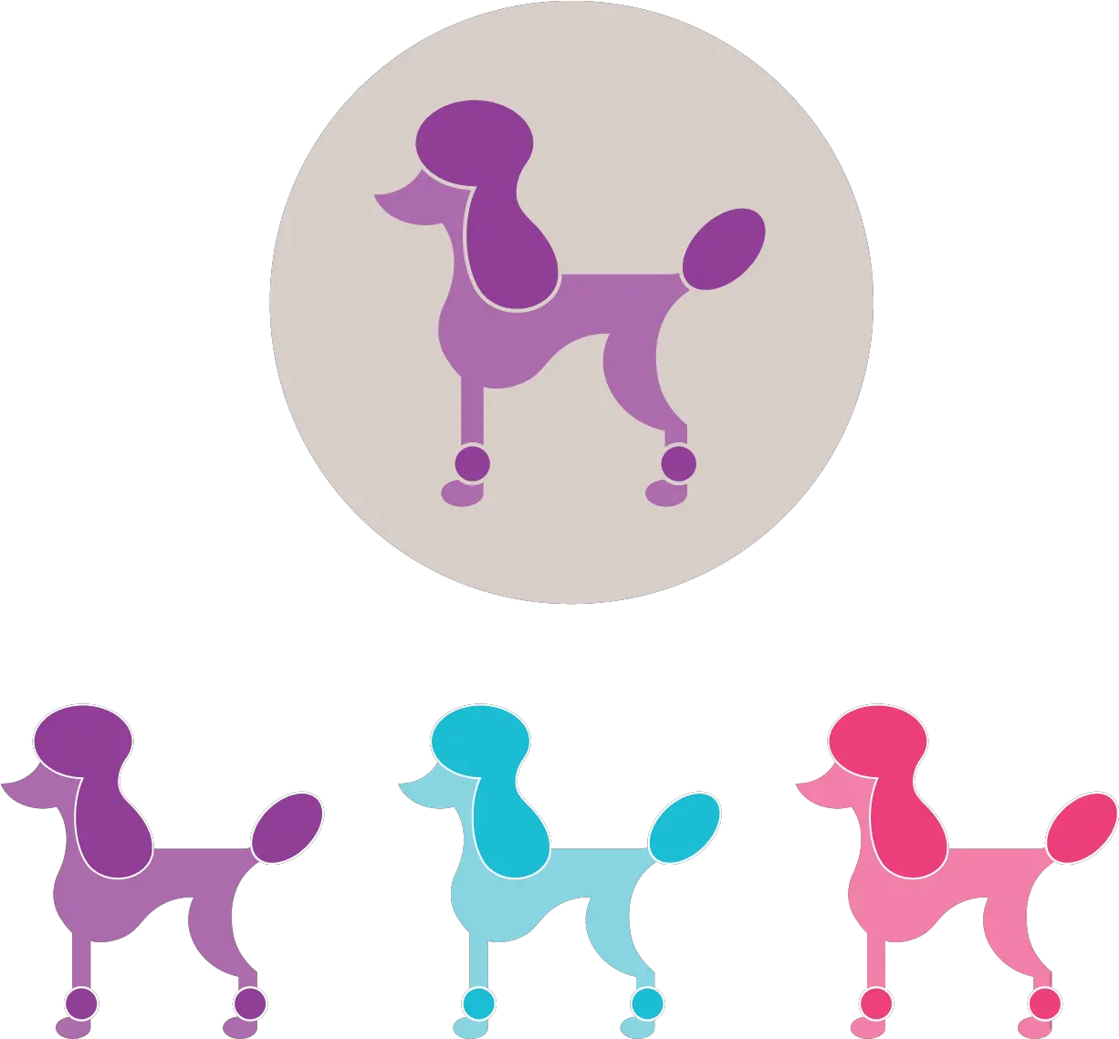 Poodle Clipart Purple Clip Art Png Download Full Size Standard Poodle Poodle Png