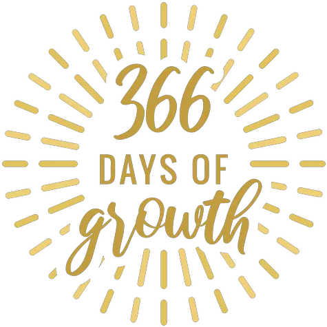 366 Days Of Growth Badge Sticker Transparent Png U0026 Svg Circle Growth Png