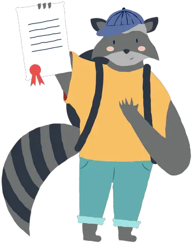 Studying Raccoon Character Transparent Png U0026 Svg Vector File Cartoon Raccoon Transparent