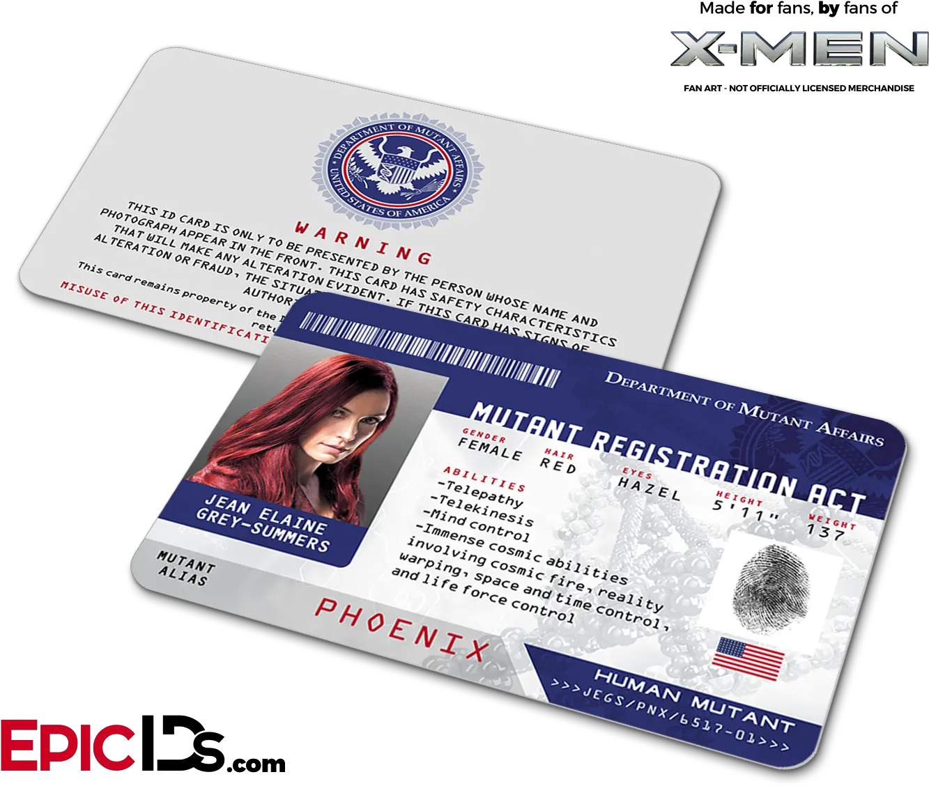 Mutant Registration Act X Professor Id Png Jean Grey Png