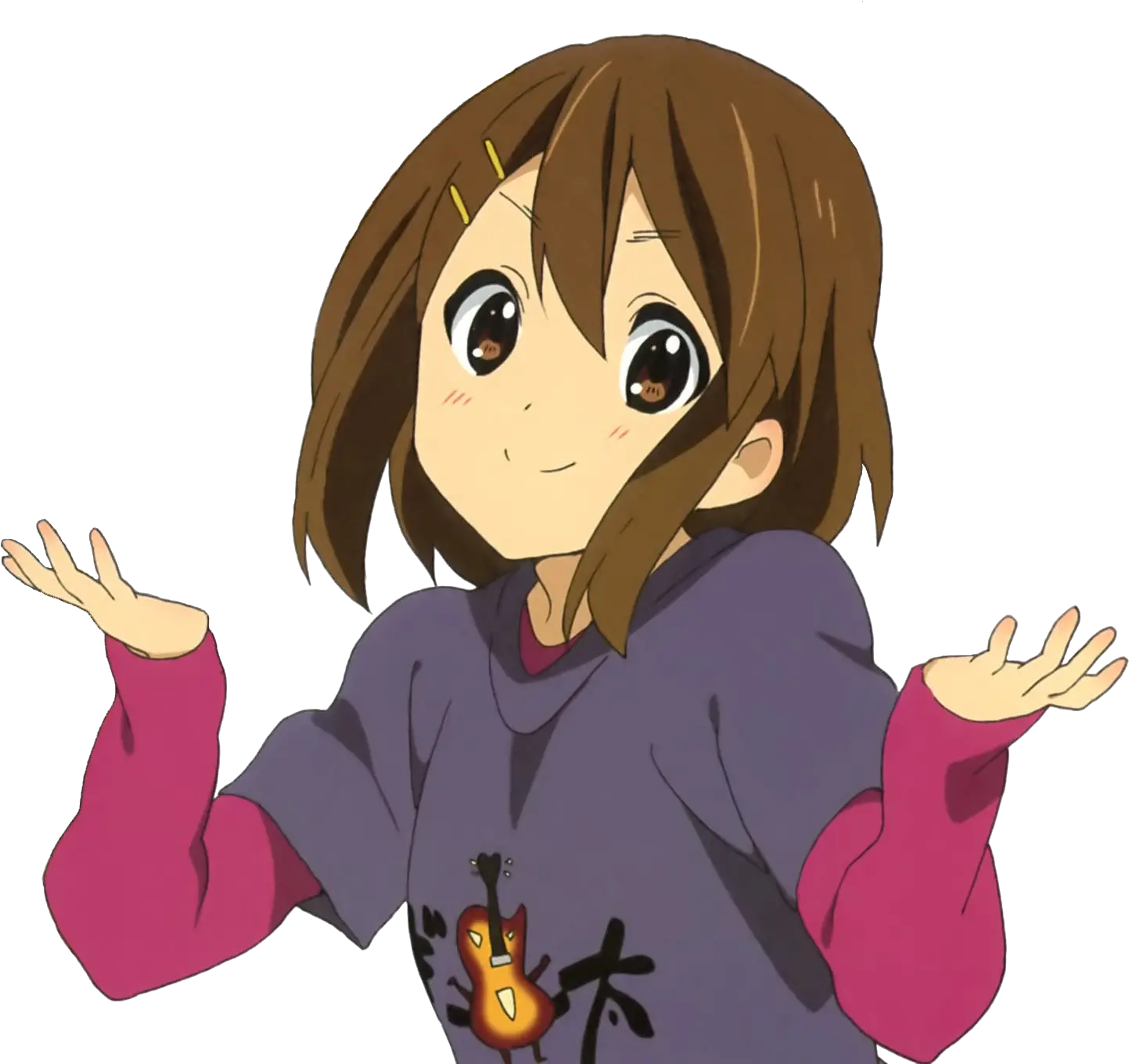 Download Shrug Yui Hirasawa Mio Akiyama K On Yui Shrug Png Shrug Png