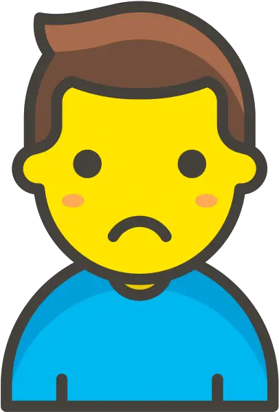 Download Man Frowning Emoji Singer Icon Png Png Image With Office Worker Png Singer Silhouette Png