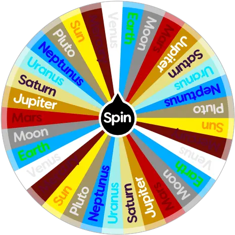 What Ia Your Planet Spin The Wheel App Vertical Png Pluto Planet Png