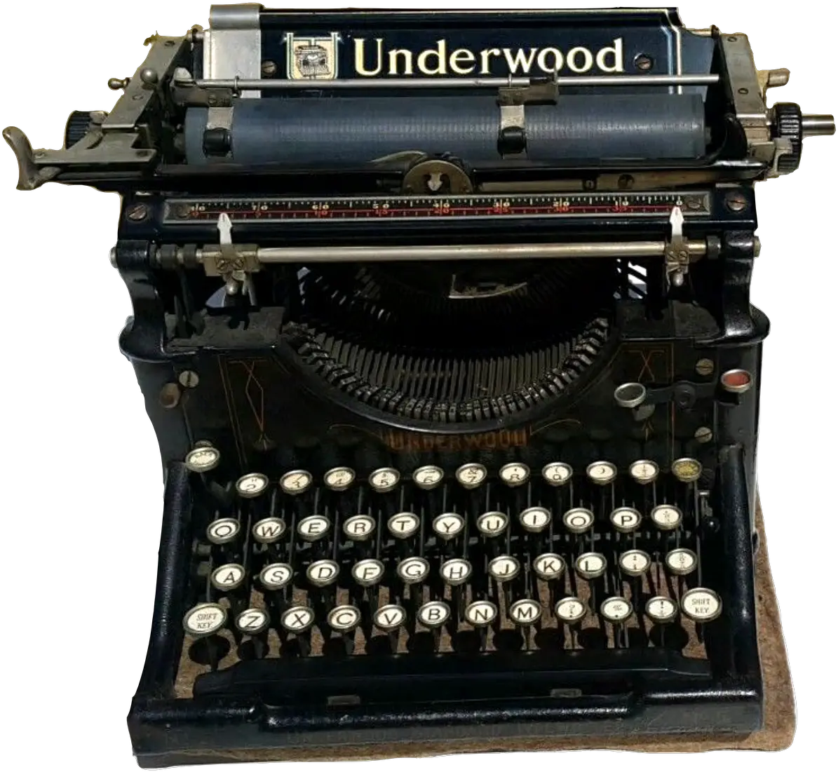 Vintage Typewriter Underwood Machine À Écrire Underwood 1950 Png Typewriter Png