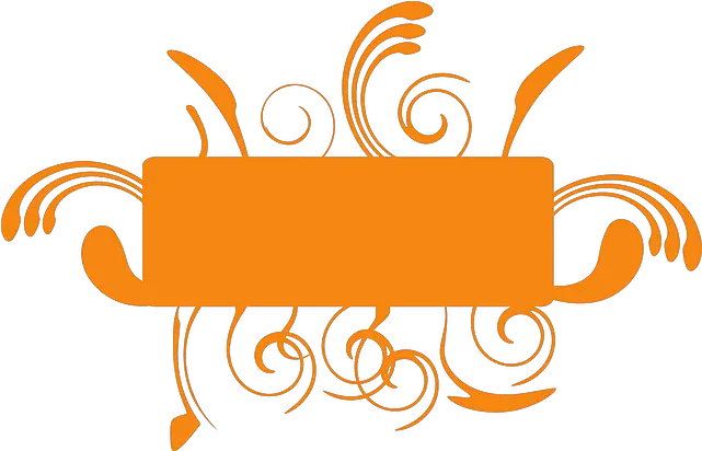 Orange Banner Blank Decoration Swirl Orange Border Design Png Borders Border Frame Png png