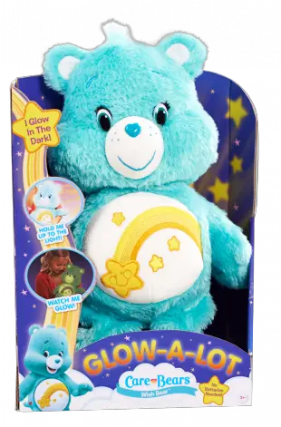 Download Hd Care Bears Glow A Lot Plush Care Bear Glowa Glow In The Dark Care Bear Png Care Bears Png