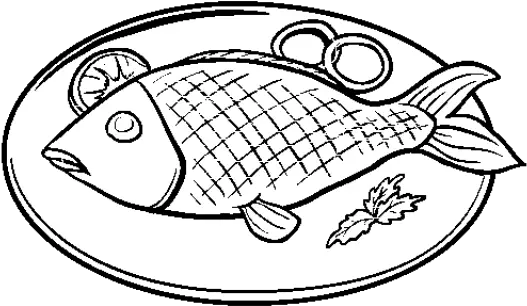 Plates Clipart Fried Fish Fried Fish Black And White Fried Fish Clipart Black And White Png Fish Clipart Png png