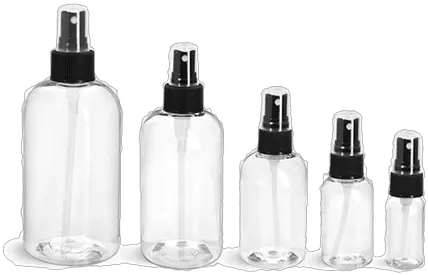 Plastic Spray Bottles With Black Fine Mist Sprayers Clear Spray Bottles Bulk Png Mist Transparent