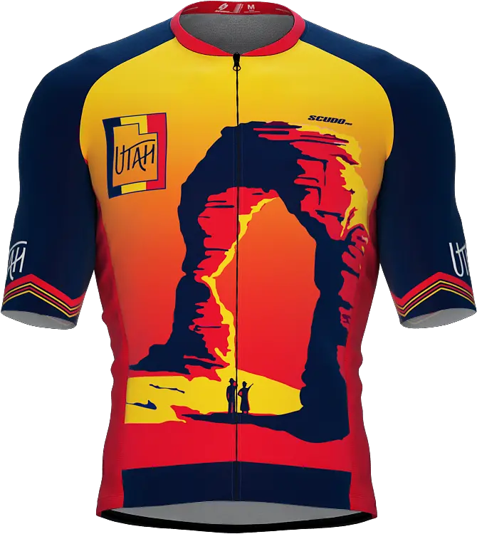 Scudopro Pro Elite Short Sleeve Cycling Jersey Utah Usa State Icon Landmark Symbol Identity Men And Women Long Sleeve Png Men And Women Icon