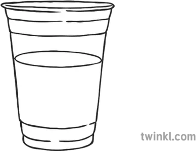 Clear Cup Of Water Glass Drink Plastic Ks1 Black And White Wind Up Black And White Png Cup Of Water Png