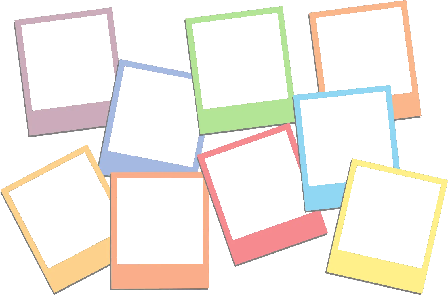 Colorful Overlay Polaroid It Png Frame Png Transparent
