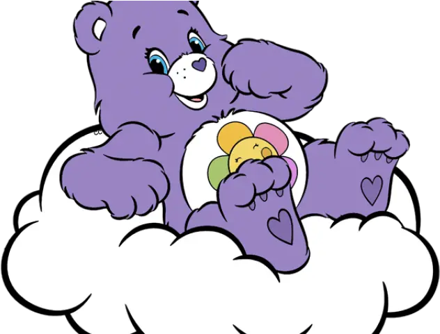 Care Bears Cliparts Care Bear On Cloud Png Care Bear Png